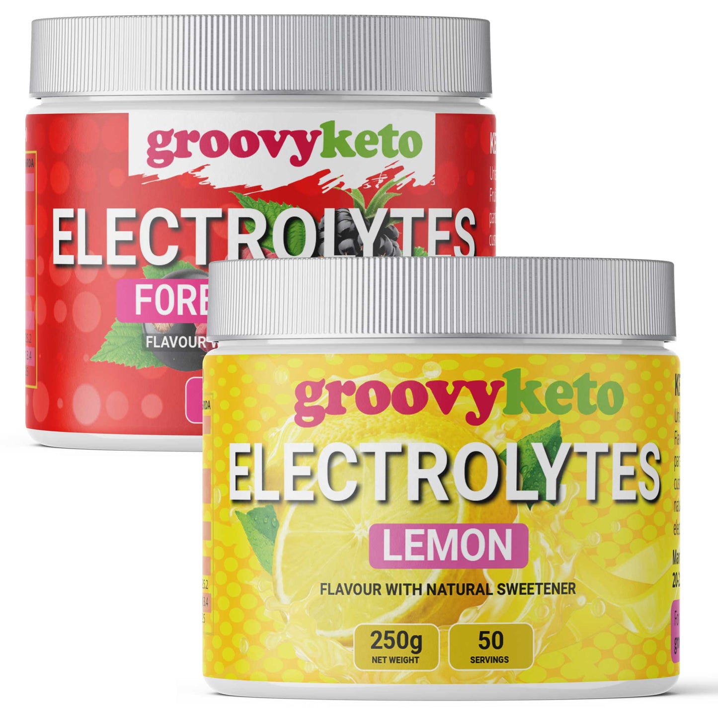 Groovy Keto Electrolytes Powder Lemon and Forest Fruits Bundle Pack