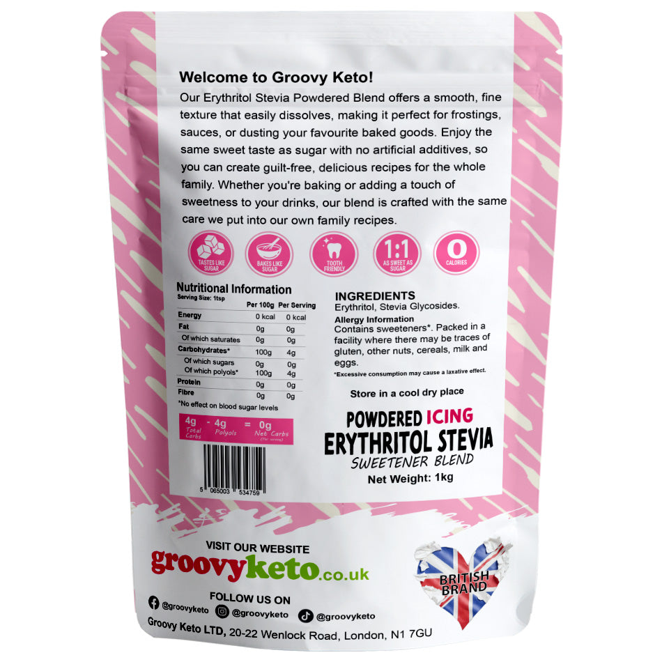 Groovy Keto Powdered Erythritol & Stevia Blend